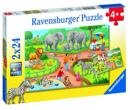 Puzzle 2x24 Dzień w zoo