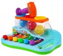 Kolorowe Cymbałki 2w1 dla dzieci 18m+ Instrument + Młotek + Sorter kolorów z kulami
