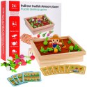 Drewniana gra pamięciowa 2w1 "Ogród warzywny" + "Zrób zupę" memory dla dzieci