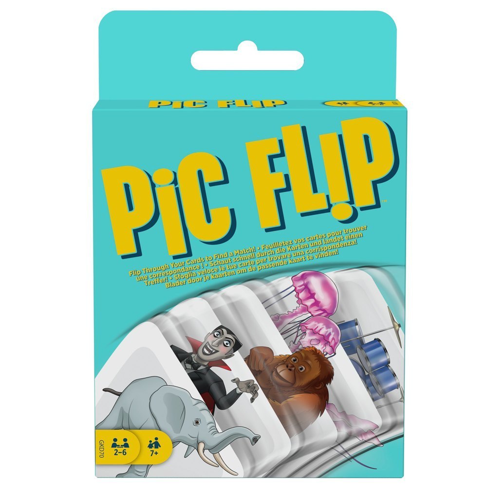 Logiczna gra karciana Pic Flip dla dzieci 7+ Zabawa w skojarzenia + 110 kart z obrazkami