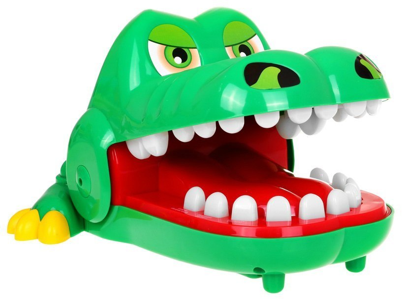 Gra zręcznościowa "Krokodyl u dentysty" dla dzieci 3+ Interaktywna zabawka + 3 tryby gry Bolący ząbek Refleks Memory