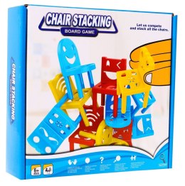 Gra zręcznościowa "Wieża z krzeseł" dla dzieci 3+ i dorosłych + Układanie konstrukcji