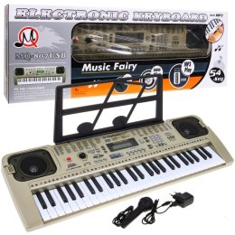 Keyboard z trybem lekcji dla dzieci 5+ Stojak na nuty Mikrofon - model nr 807