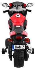 Motorek R1 Superbike elektryczny dla dzieci Czerwony + Kółka pomocnicze + Klakson + Światła LED