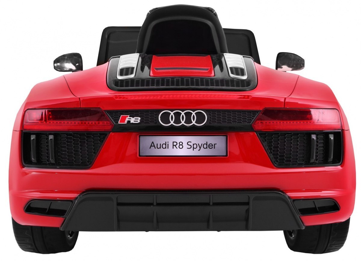 Audi R8 Spyder na akumulator Czerwony + Pilot + EVA + Wolny Start + Radio MP3 + LED