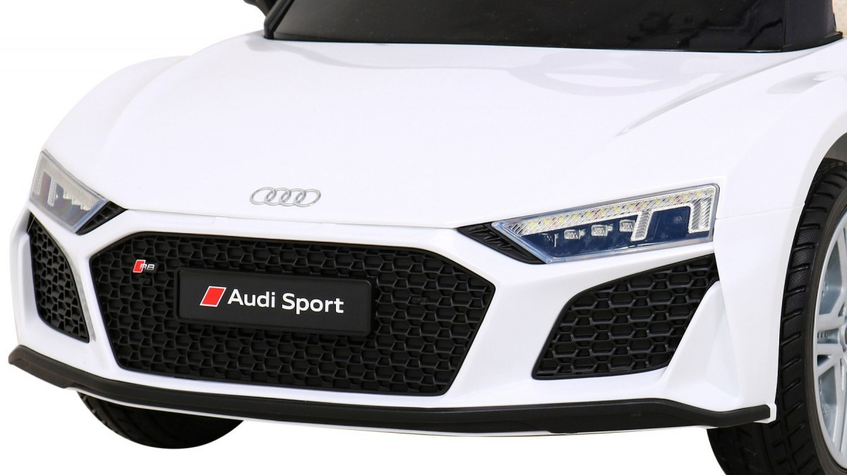 Audi R8 LIFT Samochodzik na akumulator Biały + Pilot + Koła EVA + MP3 + LED