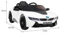 BMW I8 Lift Auto na akumulator Biały + Pilot + Wolny Start + 3-pkt pasy + MP3 USB + LED