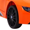 BMW I8 Lift Auto na akumulator Pomarańczowy + Pilot + Wolny Start + 3-pkt pasy + MP3 USB + LED
