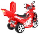 Motorek F928 na akumulator dla dzieci Czerwony + Kufer + Światła + Klakson + Melodie