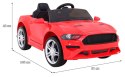 Autko GT Sport na akumulator dla dzieci Czerwony + Pilot + Wolny Start + Bagażnik + MP3 LED
