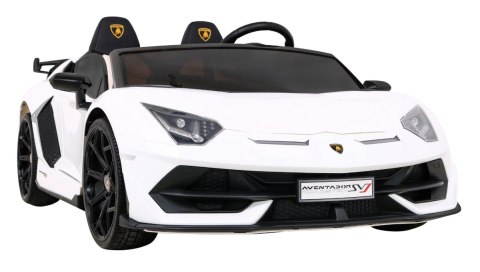 Lamborghini SVJ DRIFT dla 2 dzieci Biały + Funkcja driftu + Pilot