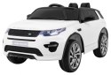 Land Rover Discovery dla dzieci Biały + Pilot + 5-pkt pasy + Regulacja siedzenia + EVA + MP3 LED