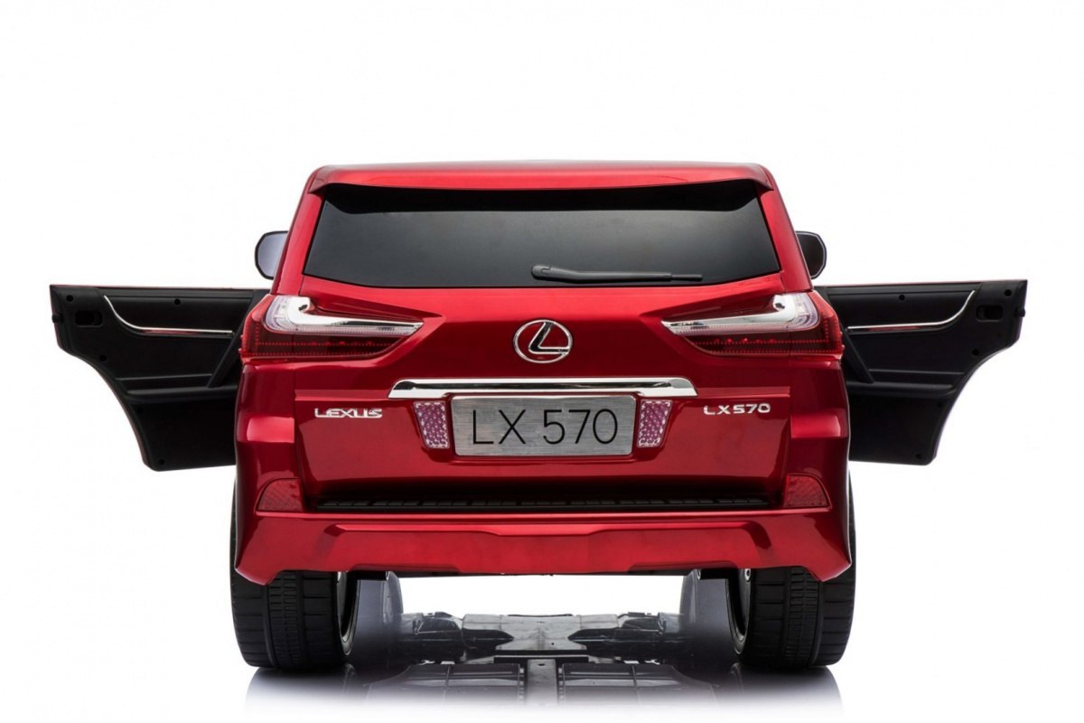 Lexus LX570 Lakierowane Autko dla 2 dzieci Czerwony + Pilot + Koła EVA + Radio MP3 LED