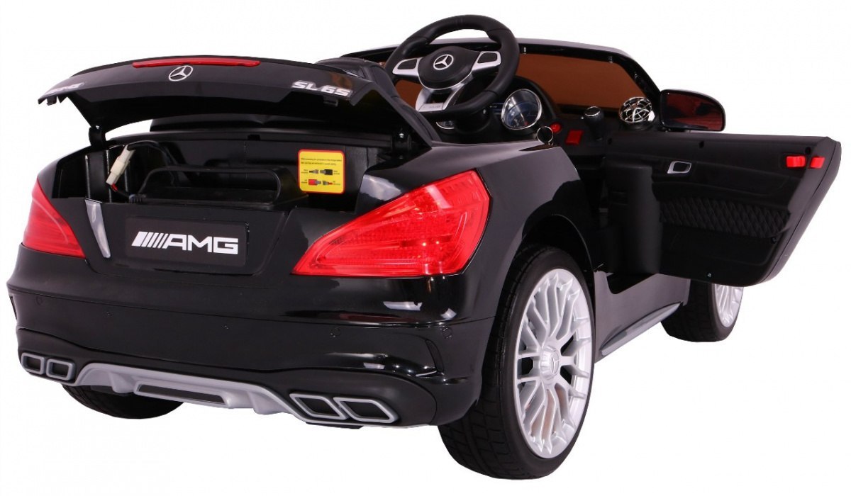 Mercedes AMG SL65 dla dzieci Czarny + Pilot + Bagażnik + Regulacja siedzenia + MP3 LED + Wolny Start