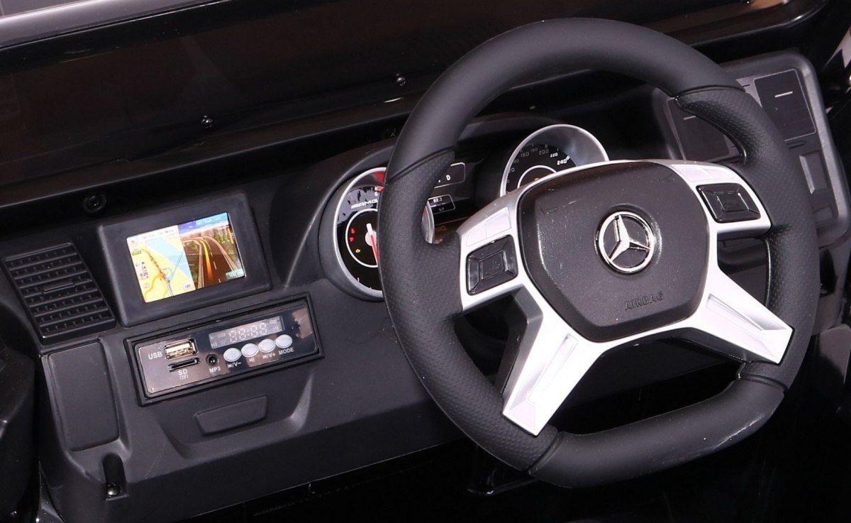 Auto na akumulator Mercedes AMG G65 dla dzieci Biały + Lakierowany + Bagażnik + Światła Dźwięki