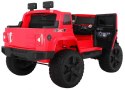 Auto na akumulator Mighty Jeep dla dzieci Czerwony + 2-osobowy + Napęd 4x4 + 2 bagażniki