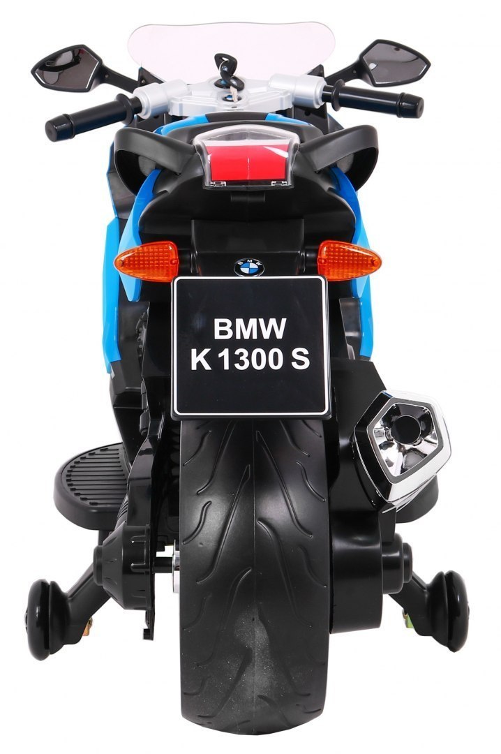 Motor na akumulator BMW K1300S dla dzieci Niebieski + Kółka pomocnicze + Dźwięki Światła + Wolny Start