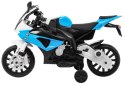 Motor na akumulator BMW S1000 RR dla dzieci Niebieski + Kółeczka pomocnicze + Nóżka podpórka