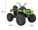 Quad ATV 2.4GHz na akumulator dla dzieci Czarno-zielony + Pilot + Koła EVA + Radio MP3 + Wolny Start