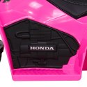 Quad Honda 250X TRX na akumulator Różowy + Klakson + LED + Ekoskóra