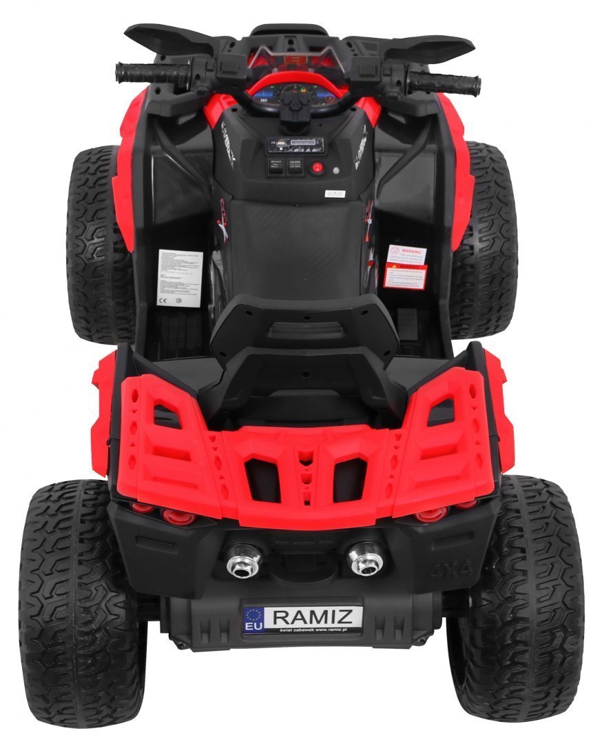 Quad Maverick 4x4 Elektryczny Pojazd dla dzieci Czerwony + Koła EVA + Panel audio + LED