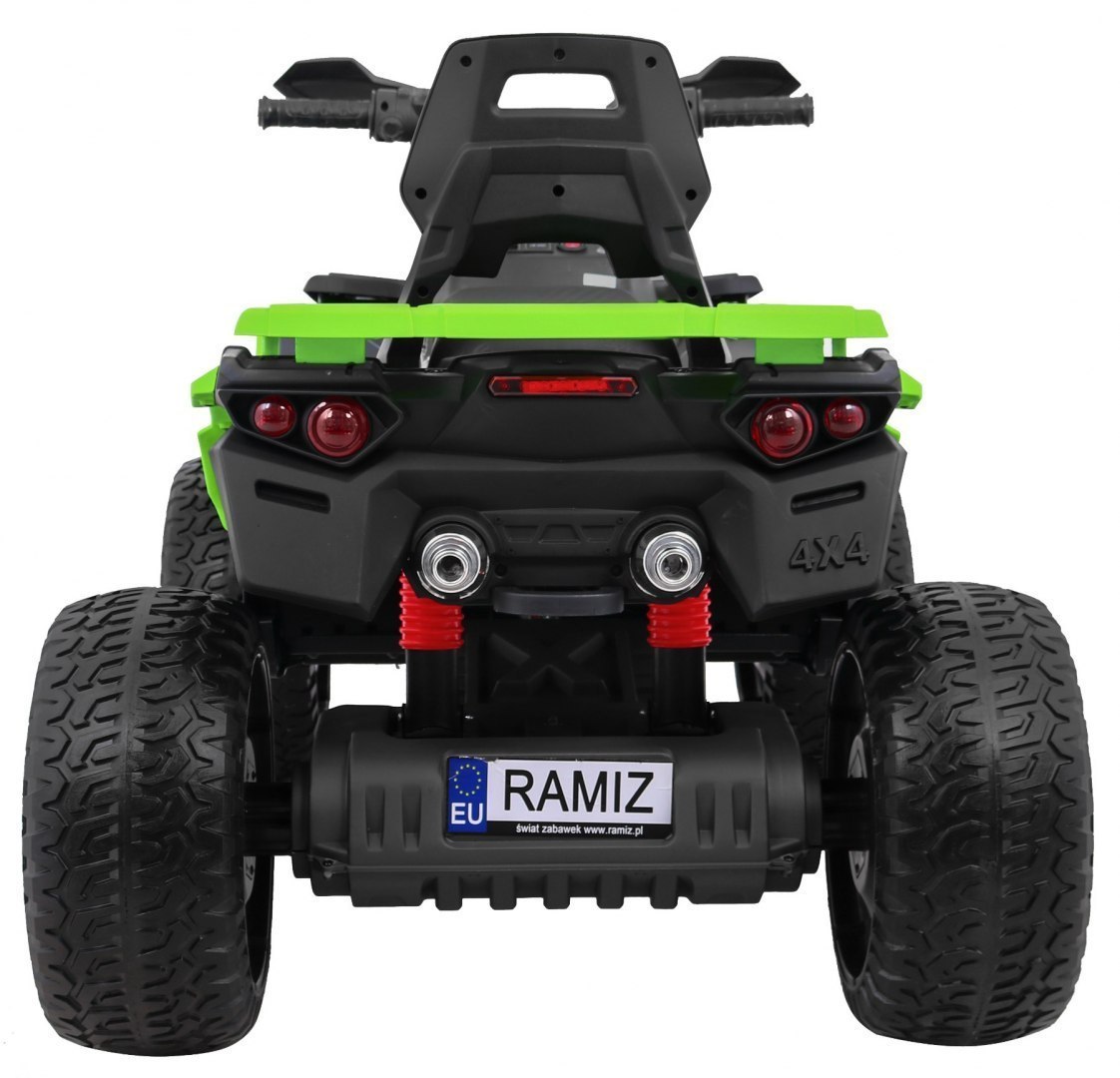 Quad Maverick 4x4 Elektryczny Pojazd dla dzieci Zielony + Koła EVA + Panel audio + LED
