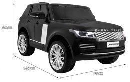 Range Rover HSE 2-osobowe Autko dla dzieci Czarny + Pilot + 5-pkt pasy + Panel audio + LED