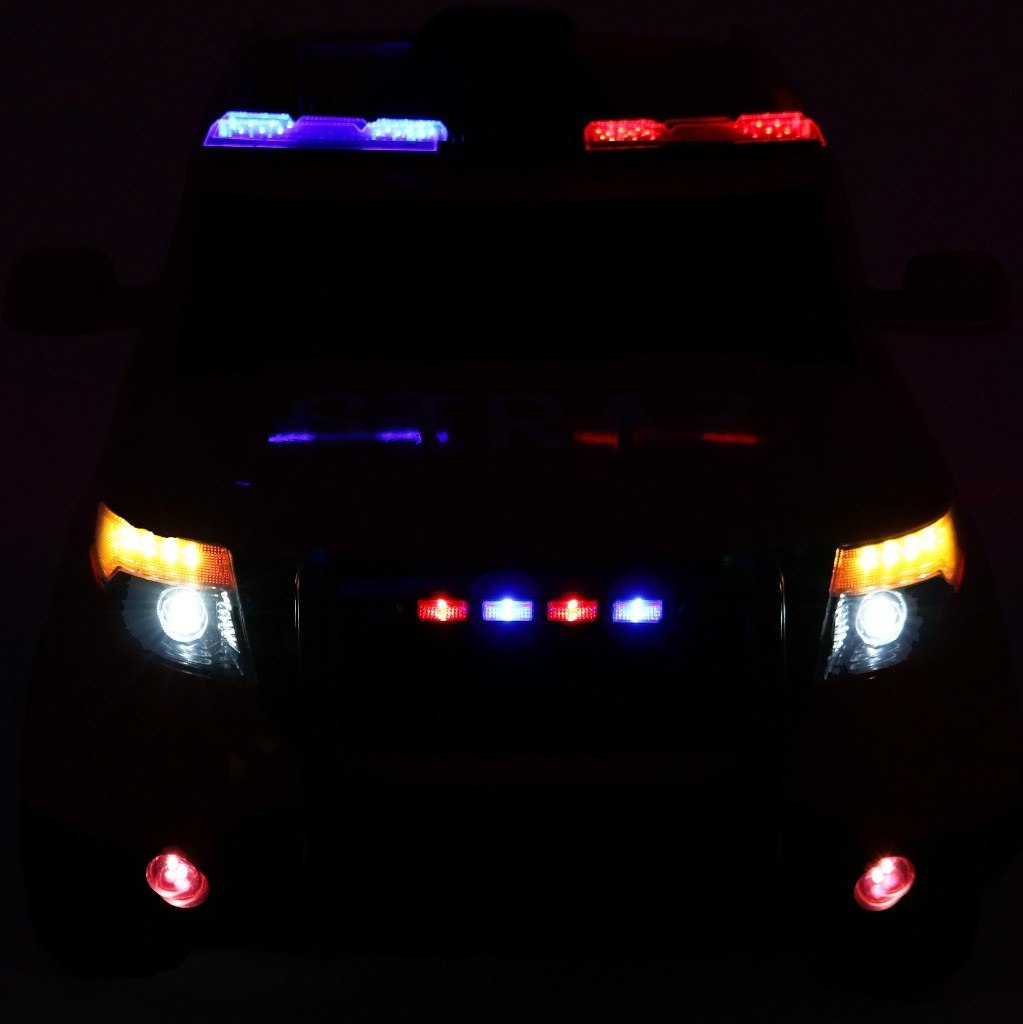 Auto SUV Straż Pożarna na akumulator dla dzieci + Syreny + Światła + Megafon + Pilot + Wolny Start + Naklejki