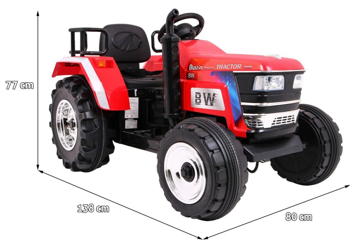 Traktor Blazin BW na akumulator Czerwony + Pilot + Wolny Start + Dźwięki Światła