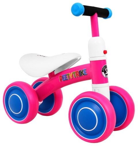 Pierwszy Rowerek biegowy PettyTrike dla dzieci Różowy 4-kołowy Jeździk SporTrike