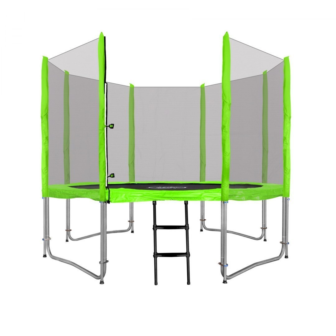 Trampolina ogrodowa SkyRamiz 305cm 10FT dla dzieci Zielony + Akcesoria