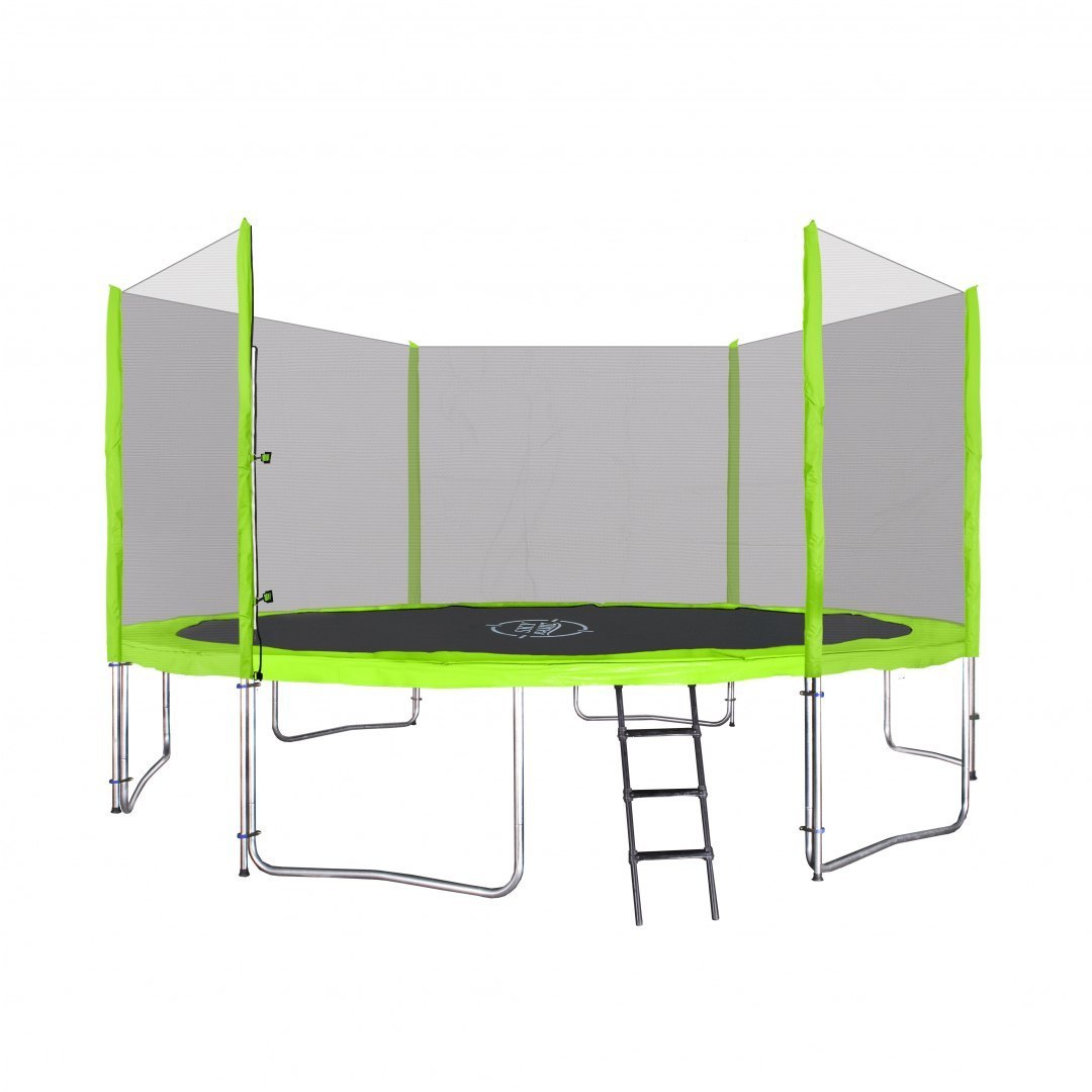 Trampolina ogrodowa SkyRamiz 366cm 12FT dla dzieci Zielony + Akcesoria