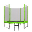 Trampolina ogrodowa SkyRamiz 244cm 8FT dla dzieci Zielony + Akcesoria