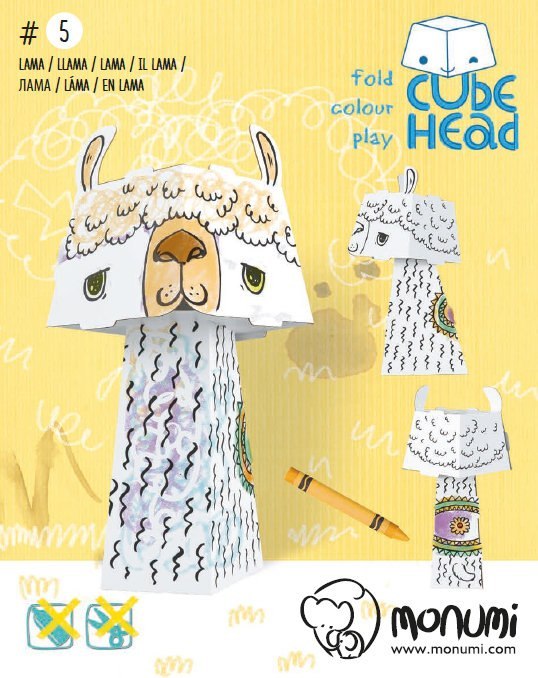 "Lama" kolorowanka-składanka 3D dla dzieci