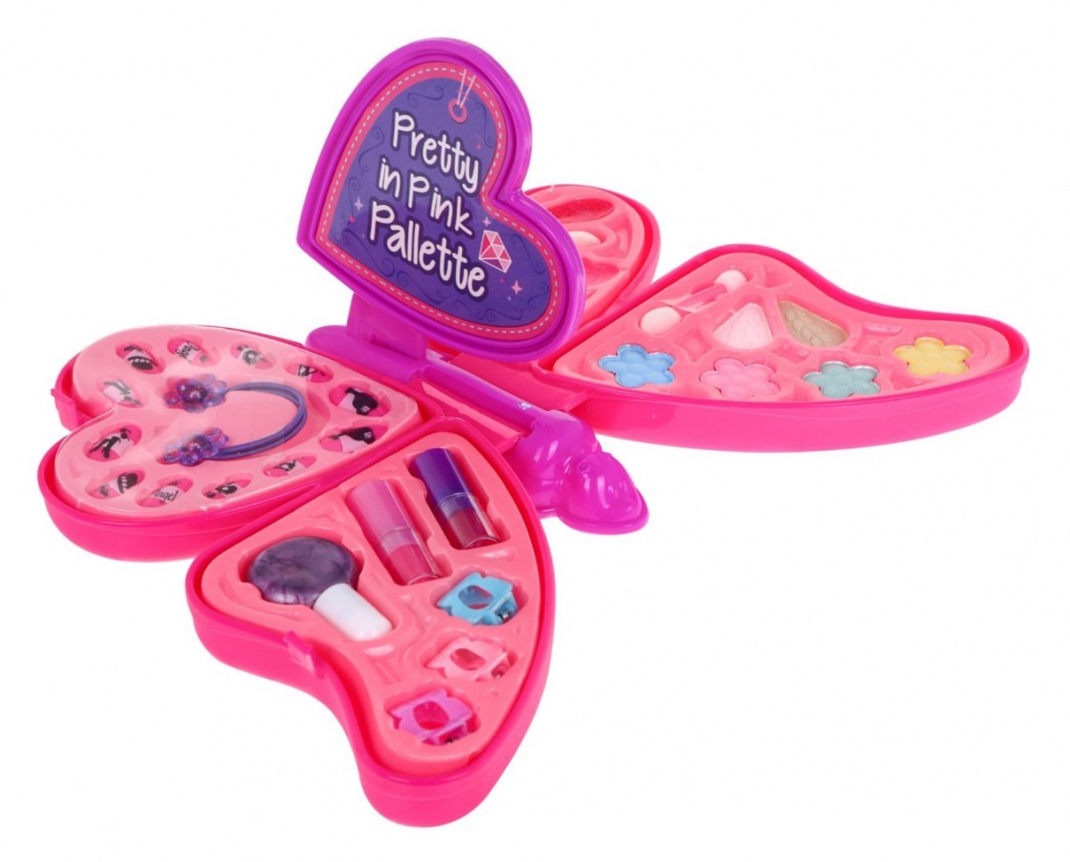 Zestaw kosmetyków Różowy Motyl dla dzieci 5+ Makijaż + Akcesoria do włosów i paznokci