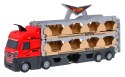 Zestaw 3w1 Ciężarówka z lawetą + autka resoraki dla dzieci 3+ Tor z katapultą