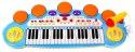 Niebieski zestaw muzyczny Keyboard + Werble + Mikrofon dla dzieci 3+ Światła + Dźwięki 3 oktawy