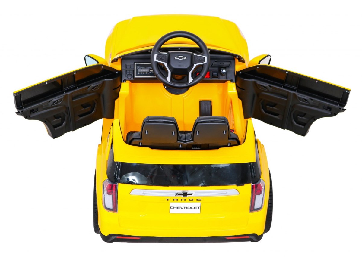 Chevrolet Tahoe Elektryczne Autko dla dzieci Żółty + Pilot + EVA + Radio MP3 + LED