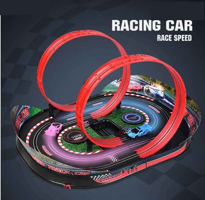 Składany tor wyścigowy Track Speed dla dzieci 6+ Sterowane autka + interaktywne efekty