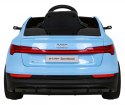 Audi E-Tron Sportback dla dzieci Niebieski + Pilot + Napęd 4x4 + Wolny Start + Radio MP3 + LED