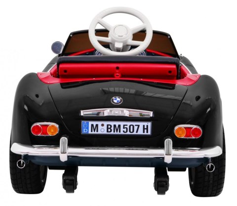 Autko BMW 507 Retro elektryczne dla dzieci Czarny Roadster