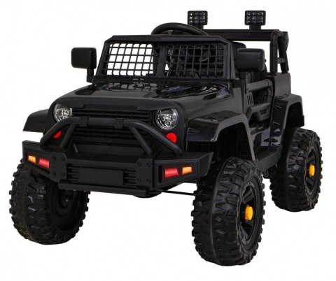 Autko Jeep Dark Night na akumulator dla dzieci Czarny + Wolny Start + EVA + Audio LED