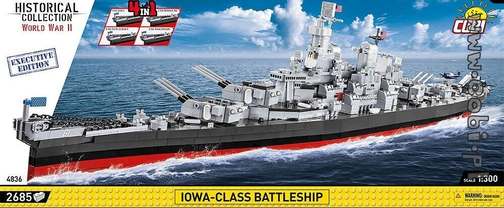 WWII Iowa-Class Battleship 4in1
