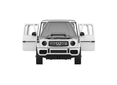 Mercedes-AMG G 63 biały RASTAR model 1:32 Metalowa karoseria + Ręcznie otwierane elementy