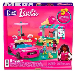 Barbie Mega Klocki Kabriolet i stoisko z lodami
