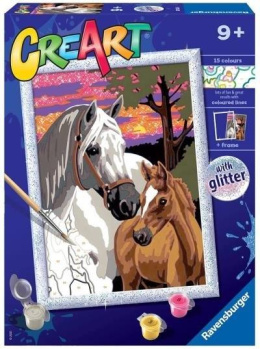 CreArt dla dzieci: Konie i zachód słońca