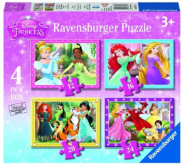 Puzzle 4w1 Księżniczki Disney