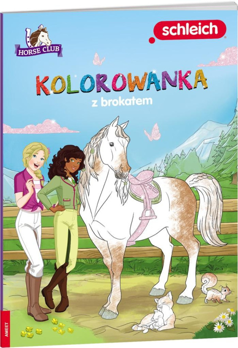 Horse Club. Kolorowanka z brokatem