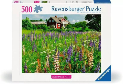 Puzzle 500 Łąka w Szwecji