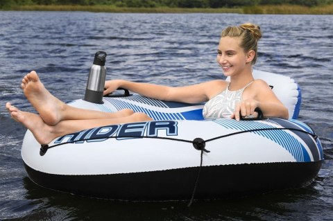 Dmuchany Materac do pływania Rapid Rider BESTWAY 135cm + Oparcie + Siateczkowe dno + Miejsca na napoje + Uchwyty